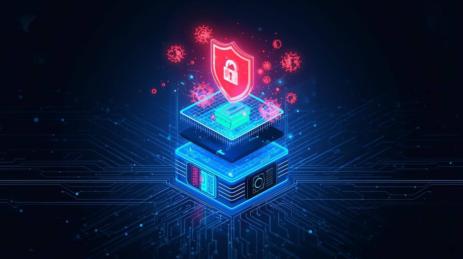 Layered Security Stack Diagram – Vpn, Password, Antivirus