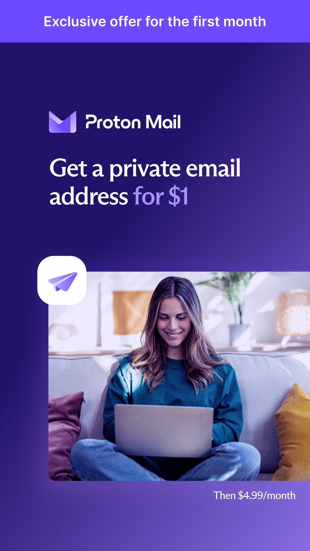 Promotional Offer For Proton Mail Service.